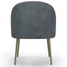 Buy Design Armchair - Upholstered in Velvet - Golden leg - Cenai Light grey 61336 - in the UK