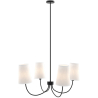 Buy Black Ceiling Chandelier with 4 Shades - Xium Black 61333 - in the UK