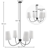 Buy Black Ceiling Chandelier with 4 Shades - Xium Black 61333 - prices