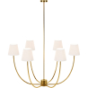 Buy Gold Ceiling Chandelier with 6 Shades - Derny Gold 61335 - in the UK