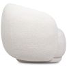 Buy Upholstered Armchair in Bouclé Fabric - Curved Design - Wendry White 61302 in the United Kingdom