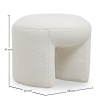 Buy Ottoman Upholstered in Bouclé Fabric - Loriel White 61303 home delivery