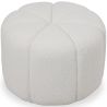 Buy Round Ottoman Upholstered in Bouclé Fabric - Debri White 61306 in the United Kingdom