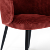 Buy Corduroy Upholstered Dining Chair - Imperial  Wine 61448 - in the UK