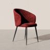 Buy Corduroy Upholstered Dining Chair - Imperial  Wine 61448 in the United Kingdom