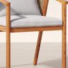 Buy Outdoor Teak Wood Chair with Cushions - Aran Natural 61322 - in the UK