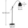 Buy Floor Lamp BI 3 - Chrome Steel Black 16329 - in the UK