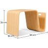 Buy Aurora Magazine Rack - Wood Natural wood 16322 in the United Kingdom
