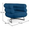 Buy Designer armchair - Faux leather upholstery - Biven Black 16500 in the United Kingdom
