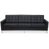 Buy Design Sofa Kanel  (3 seats) - Premium Leather Black 13247 - in the UK