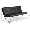 Buy City Sofa (3 seats) - Premium Leather Black 13266 - in the UK