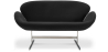 Buy Swin Sofa (2 seats) - Fabric Black 13911 - in the UK