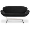Buy Swin Sofa (2 seats) - Fabric Black 13911 - in the UK
