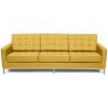 Buy Design Sofa Kanel  (3 seats) - Faux Leather Pastel yellow 13246 - in the UK