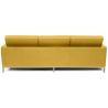 Buy Design Sofa Kanel  (3 seats) - Faux Leather Pastel yellow 13246 at MyFaktory