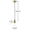 Buy Design hanging lamp - Edison Style Gold 58545 in the United Kingdom
