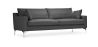 Buy Design Living-room Sofa - 3 seats - Fabric Dark grey 26729 home delivery