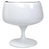 Buy Lounge Chair - White Designer Chair - Upholstered in Leather - Brandy Black 13159 in the United Kingdom