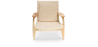 Buy Armchair Boho Bali Style Bukit in Solid Wood Natural wood 57153 - in the UK