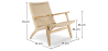 Buy Armchair Boho Bali Style Bukit in Solid Wood Natural wood 57153 in the United Kingdom