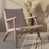 Buy Armchair Boho Bali Style Bukit in Solid Wood Natural wood 57153 - in the UK