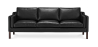 Buy Design Sofa 2213 (3 seats) - Premium Leather Black 13928 - prices