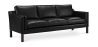 Buy Design Sofa 2213 (3 seats) - Premium Leather Black 13928 at MyFaktory