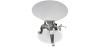 Buy Vintage Industrial silver side table - Metal Silver 51324 in the United Kingdom
