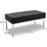 Buy Kanel Bench (2 seats) - Faux Leather Black 13213 in the United Kingdom