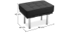 Buy City Bench (1 seat) - Premium Leather Black 15425 in the United Kingdom