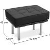 Buy City Bench (1 seat) - Premium Leather Black 15425 in the United Kingdom