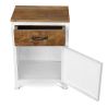 Buy Grange&Co Mango Bedside Table - Iron and Wood White 51299 - prices