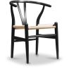 Buy Dining Chair Scandinavian Design Wooden Cord Seat - Wish Black 16432 - prices