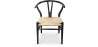 Buy Dining Chair Scandinavian Design Wooden Cord Seat - Wish Black 16432 - prices