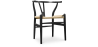 Buy Dining Chair Scandinavian Design Wooden Cord Seat - Wish Black 16432 home delivery