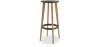 Buy Cesar bar stool 76cm  - Wood Black 58246 - in the UK