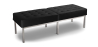 Buy Kanel Bench (3 seats) - Faux Leather Black 13216 - prices