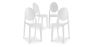 Buy X4 Dining chair Victoire Design Transparent White 16459 in the United Kingdom