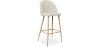 Buy Fabric Upholstered Stool - Scandinavian Design - 76cm - Bennett Beige 59356 in the United Kingdom
