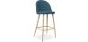 Buy Fabric Upholstered Stool - Scandinavian Design - 76cm - Bennett Turquoise 59356 - in the UK