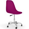 Buy Swivel office chair with casters - Brielle Mauve 59863 - in the UK