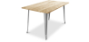 Buy Bistrot Metalix Industrial Dining Table - 140 cm - Light Wood Steel 59876 - in the UK