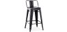 Buy Bar Stool with Backrest Industrial Design - 60cm - Metalix Industriel 58409 in the United Kingdom