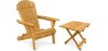 Buy Garden Chair + Table Adirondack Wood Outdoor Furniture Set - Anela Natural wood 60008 - in the UK