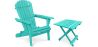 Buy Garden Chair + Table Adirondack Wood Outdoor Furniture Set - Anela Green 60008 home delivery
