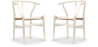 Buy X2 Dining Chair Scandinavian Design Wooden Cord Seat - Wish Ivory 60062 at MyFaktory