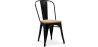 Buy Dining Chair Bistrot Metalix Industrial Metal and Light Wood - New Edition Black 60123 with a guarantee