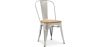 Buy Dining Chair Bistrot Metalix Industrial Metal and Light Wood - New Edition Steel 60123 - in the UK