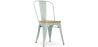 Buy Dining Chair Bistrot Metalix Industrial Metal and Light Wood - New Edition Pale green 60123 in the United Kingdom