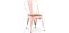Buy Dining Chair Bistrot Metalix Industrial Metal and Light Wood - New Edition Pastel orange 60123 home delivery